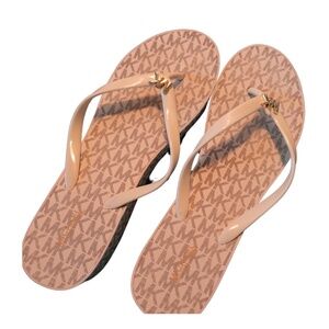 Michael Kors Beige Flip Flops